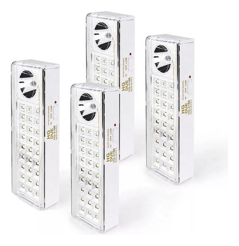 Levys Bazar Pack X4 Rechargeable Emergency LED Light 220V 0