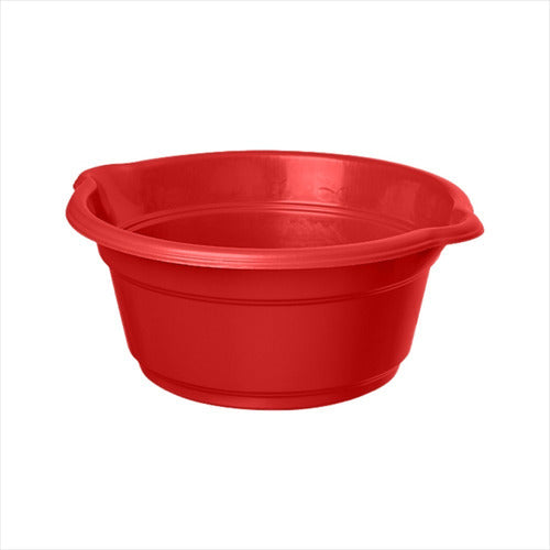 Round Plastic Basin with Handle for Laundry Cleaning 12
