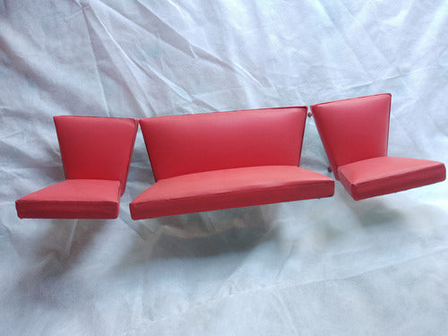 Set De 3 Sillones De Juguete Vintage Para Muñecas 1