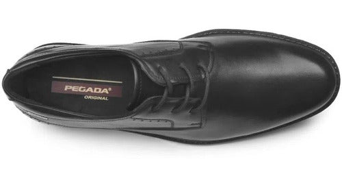 Pegada Mocasín De Cuero Negro Con Cordón - Región Sur Store 4