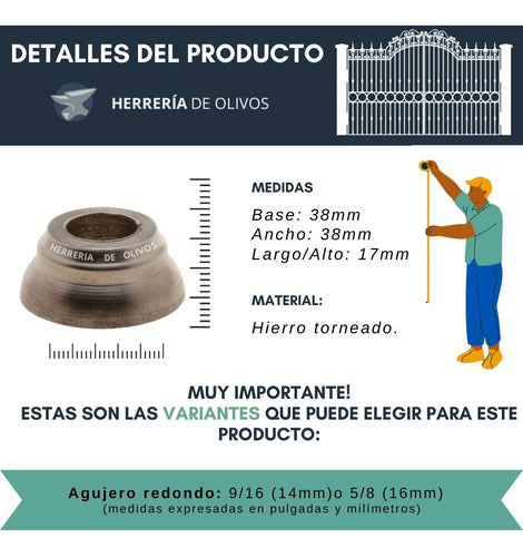 Herrería de Olivos Intermediate Iron Bracket (1 Unit) 1