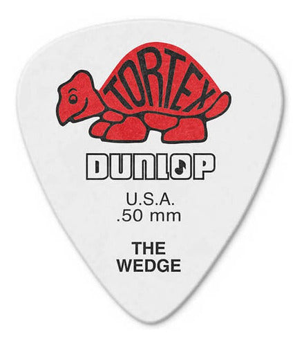 Kit 6 Palhetas Dunlop 424p.50 Tortex Wedge 0,50 Mm 1