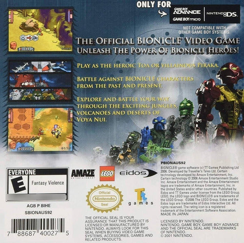 Bionicle Heroes Nintendo Gameboy Advance Artist Not Provide 1