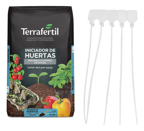 Huertas Sustrato Iniciador De Huerta 10lt Con Señaladores De Regalo 0