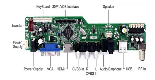 Placa Controlador Tv Lcd Tv56 B154ew02 1