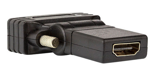 Adaptador Dvi-d Macho Para Hdmi - Fêmea - Rotativo 3