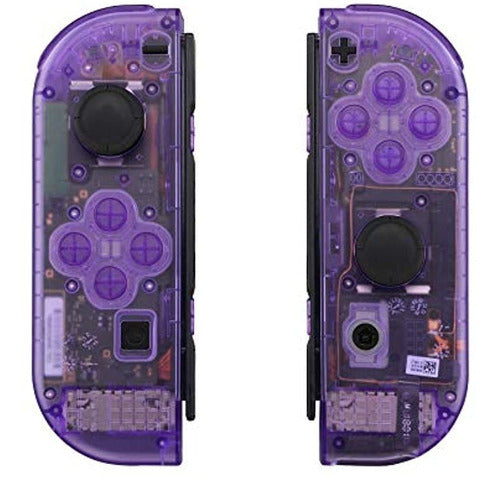 eXtremeRate Clear Atomic Purple Joycon Shell 0