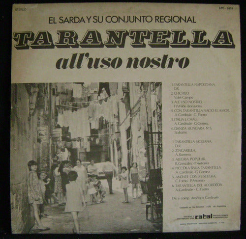 Tarantella Allúso Nostro-sarda Y Conjunto-lp Vinilo-9 Puntos 1