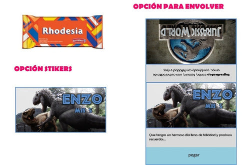 Kit Imprimible Candy Bar Jurassic World El Mas Completo 4