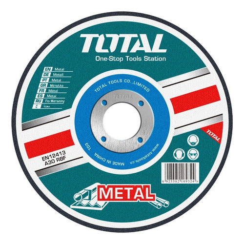 Total Disco Abrasivo Corte Metal 115x1.6mm TAC2211153 X5 P 1