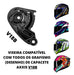 Viseira Capacete Asx  V18b Prata Espelhada 2mm Original 7