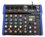 Consola Mixer Mx6 De Seis Canales Con 99 Efectos 0