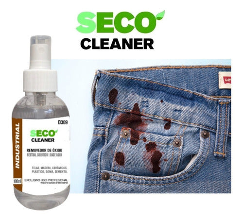 SECO CLEANER Rust Remover Dry Cleaner 100ml For Dry Cleaning Clothes Sheets Fabrics 4