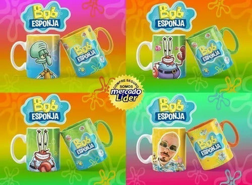 Plantillas Bob Esponja - Sublimacion Tazas Tazones 1