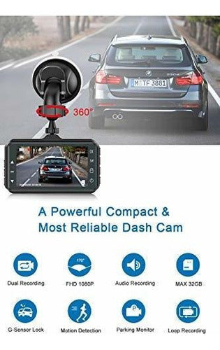 Chortau Dash Cam Front and Rear Dual Dash Cam 2