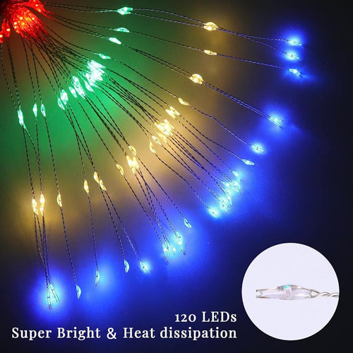 Botfal Solar Garden Lights, Outdoor Firework Lights - 4 Pack 120 LED Waterproof Decorative Starburst Lights 1