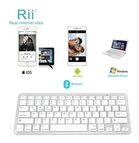 Rii BT09 Ultra Slim Wireless Portable Bluetooth Keyboard 0