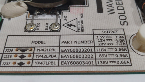 Fuente Tv LG 42le4300-sa Yp42lpbl Jk150 1