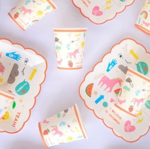 Unicorn Love Paper Cups x 10 0