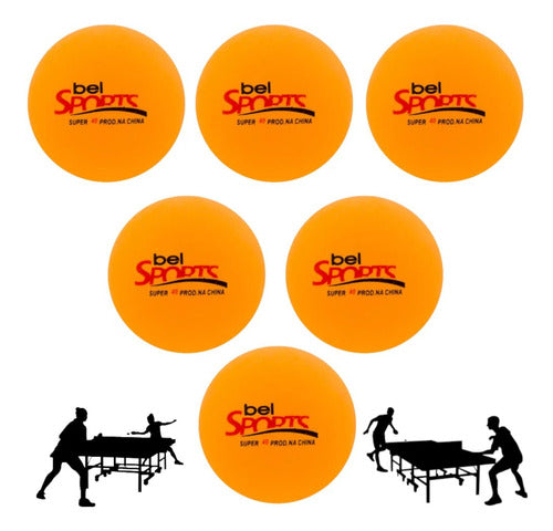 Bolinha De Ping Pong Tênis De Mesa 4 Cm Laranja 6 Unidades 0