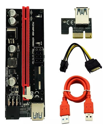 Riser Ver 009s PCIe with USB Cable and Adapter 1