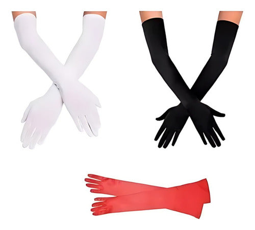 Big Globos Guantes Largos De Cotillon Fiesta Varios Colores 0