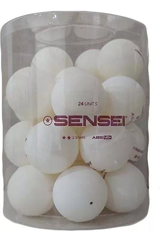 Sensei 2* Ping Pong Balls x24 - Tyttennis 0