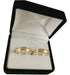 JR Joyas Narrow Platinum and Gold Wedding Bands Engraved with Cases 1