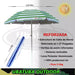 2m Beach Umbrella Reinforced 100% UV Protection Reclining 9