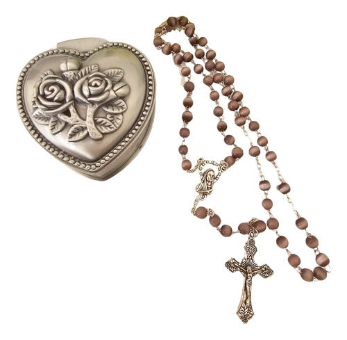 Italian Jewellery Box with Rosary 0