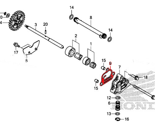 Junta Bomba De Aceite Honda Crf 450r 17-25 Crf 450l 19-25 2