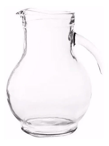 Set of 6 Rigolleau Vallarta Flint Glass Pitchers 1.5L Clear 0