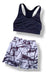 Sporty Lycra Printed Top and Shorts Sets 0