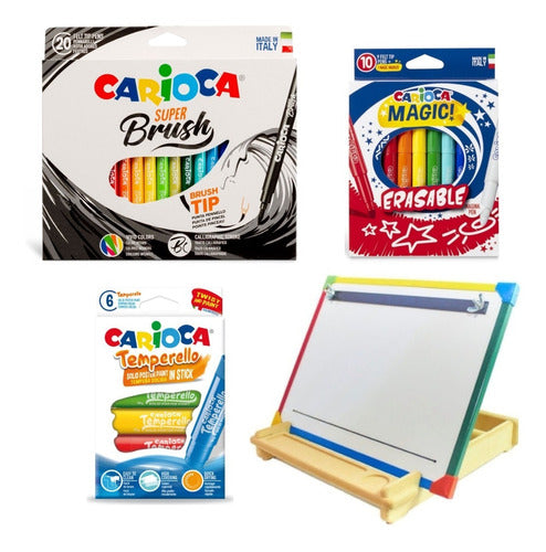 Kit 36 Carioca Art Children's Easel Markers and Tempera Set 0