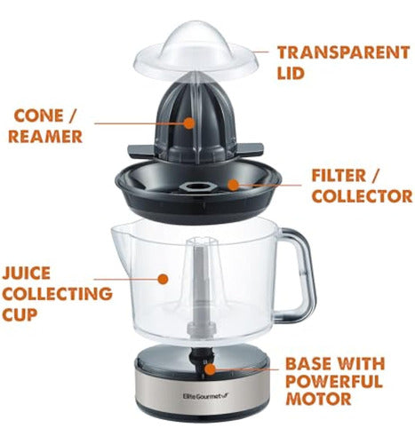 Elite Gourmet ETS623 Electric Citrus Juicer 6