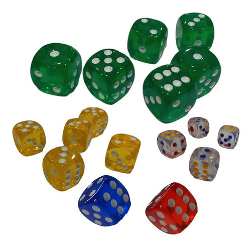 PMCVENTAS Colorful Transparent Acrylic Dice - Price for 25 Dice 0