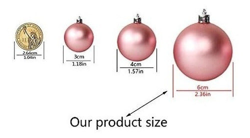 Bolas Para Arbol De Navidad X25u./ 6cm/ Rosa 2