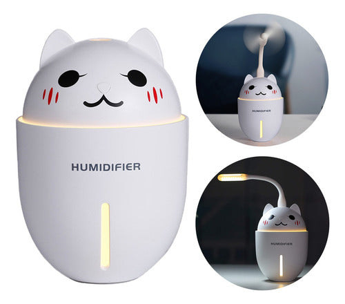 Ultrasonic LED Cat Humidifier with Fan + Lantern 2