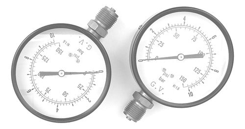 Analog Pressure Gauge 0-10 Kg/cm2 3/4" Thread 100mm Diameter 0