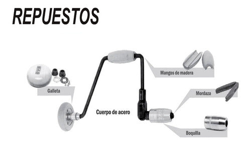 Repuesto Mordaza Para Taladro De Pecho Manual Berbiquí Bye 5