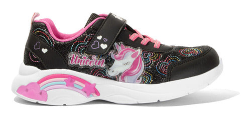 Footy Cute Borbada Rainbow Black Pink Girls Sneakers 0