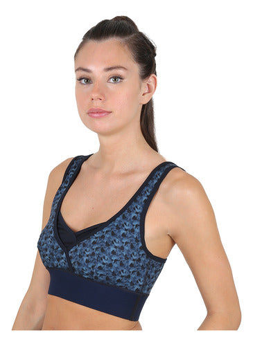 Le Coq Sportif Top Entrenamiento Brassiere N3 Mujer En Azul 1