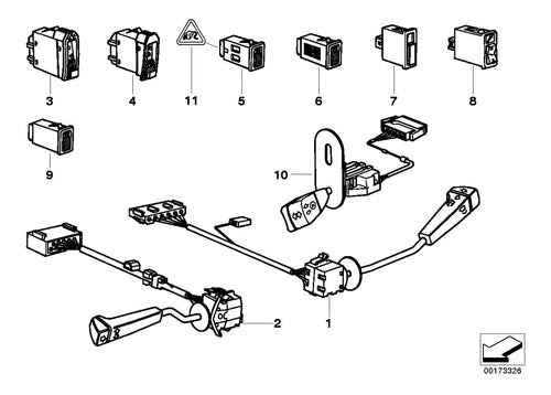 Comando De Limpiaparabrisas De Bmw Serie E32/34/z1 0