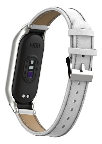 Faux Leather - Metal Mesh for Xiaomi Smart Band 7 12