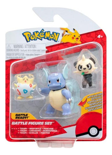 Jazwares Togepi Wartortle Pancham Battle Figure Set Pokemon 0