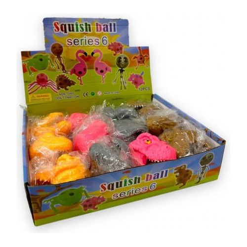 Pack X 12 Squishy Con Forma De Cabeza De Tiranosaurio Rex 1