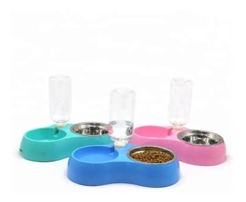 Pet Feeder and Waterer with Bottle for Small Dogs and Cats 1