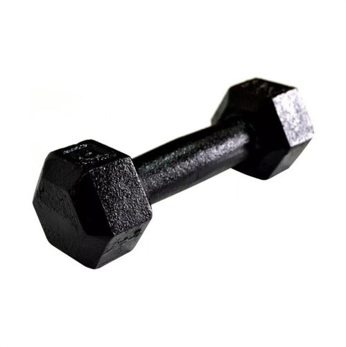 Gym-Man Cast Iron Dumbbell 1 Kg Round or Hexagonal 0