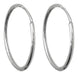 Argollitas N5 Silver 925 Cuban Hoop Earrings 22mm Smooth Women's Earrings 0