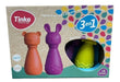 3-in-1 Teething Toy, Puppet, and Bowling Rubber Games - Tinko 0